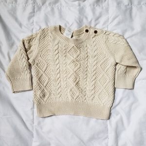 Baby Gap French Vanilla Cable Knit Sweater